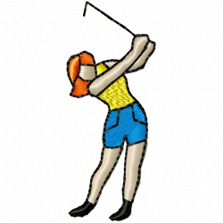 Golf Embroidery Design 10